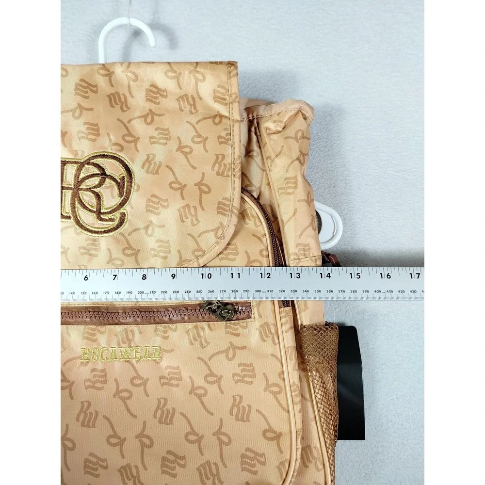 Rocawear Beige 16in Backpack Soft Case‎ Adjustable Straps Unisex Daypack Bag